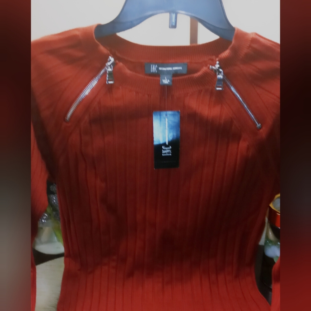Burnt Orange Fitted Sweater